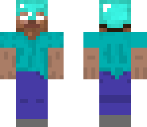 herobrine with diamond helmet
