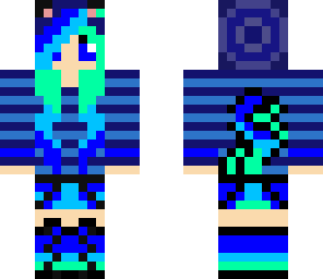 blue-flame cat girl