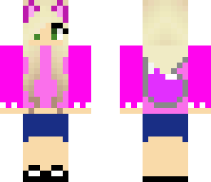pink wolf girl