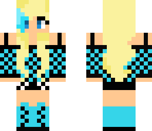 blue checker girl