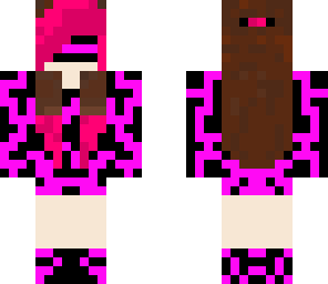 robot girl pink highlights