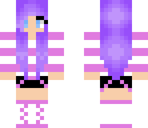pink girl with lavender hair
