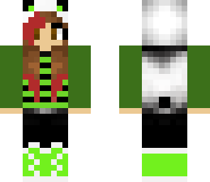 panda green girl