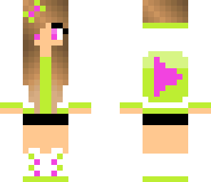 green and pink youtube girl
