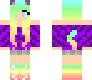 colorful purple girl