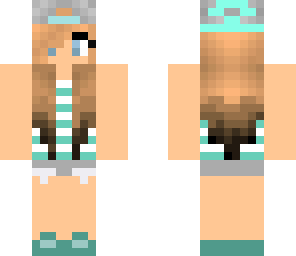 teal ombre girl