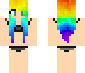 rainbow hair beach girl