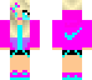 pink nike girl