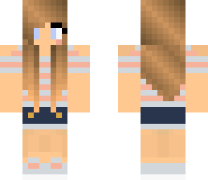 peach striped girl