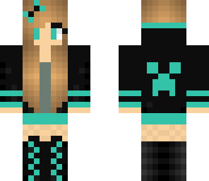 teal hoodie girl