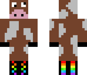 cow with rainbow shoes