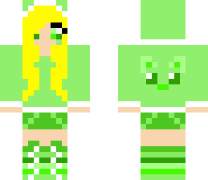 sweet green girl cat