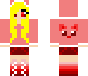 sweet red cat girl