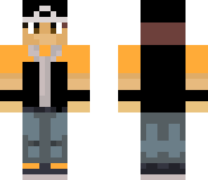 pkmn red with black and orange clothes