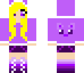 sweet violet cat girl