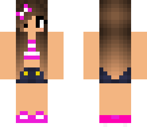pink and white tube top