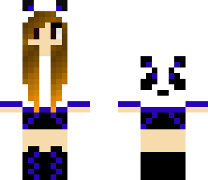 blue panda girl