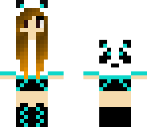 blue panda girl