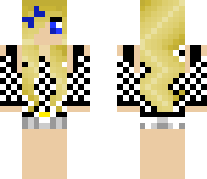blonde checkered white and black edited