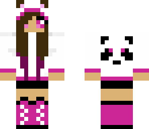 pink panda hoodie girl