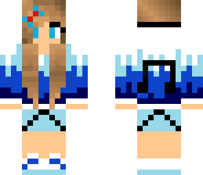 music note girl in blue and white