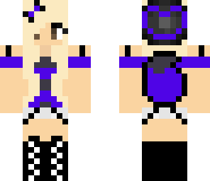 summer purple and gray wolf girl