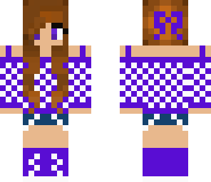 cute plaid purple girl