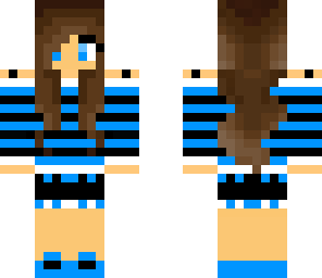 blue striped shirt girl
