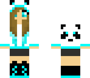 cute blue panda girl
