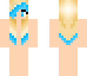 blonde hair with blue tips