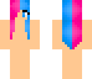 really cool half pink half blue base