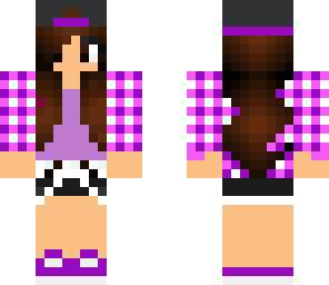 purple pink skater girl