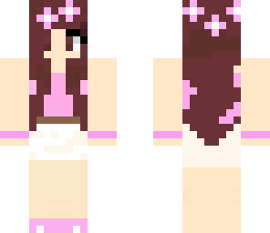 flowerly girl with brown hair
