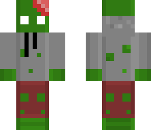 pixel zombie hoodie grey headphones blue