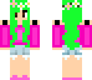pink and green girl