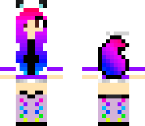 rainbow panda girl edit