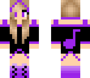 black and purple music girl