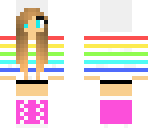 rainbow cute girl