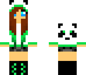 green panda girl