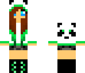 green panda girl