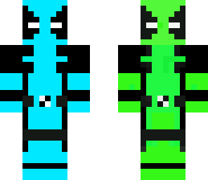blue and green sided deadpool