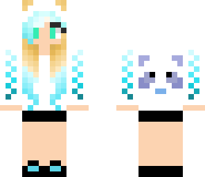 blue panda girl