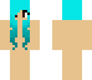 teal hair skin base