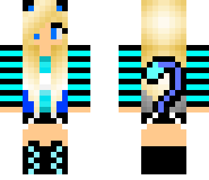 blue kitten girl