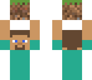 steve carrying a dirt block