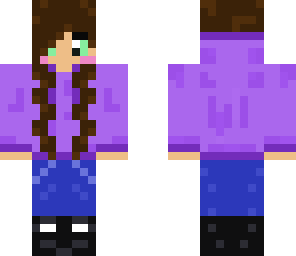 purple hoodie girl