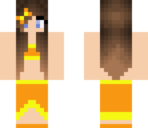 summer yellow hula girl