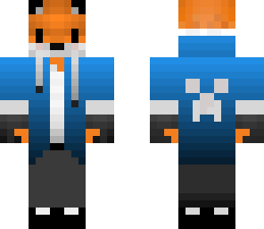 blue hooded fox