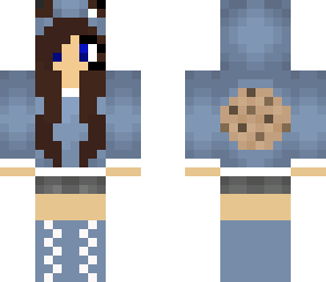 cookie monster girl with headphones