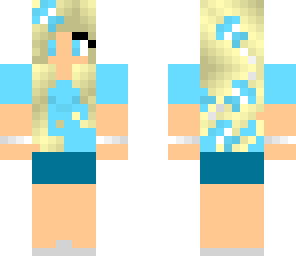 blonde blue mermaid